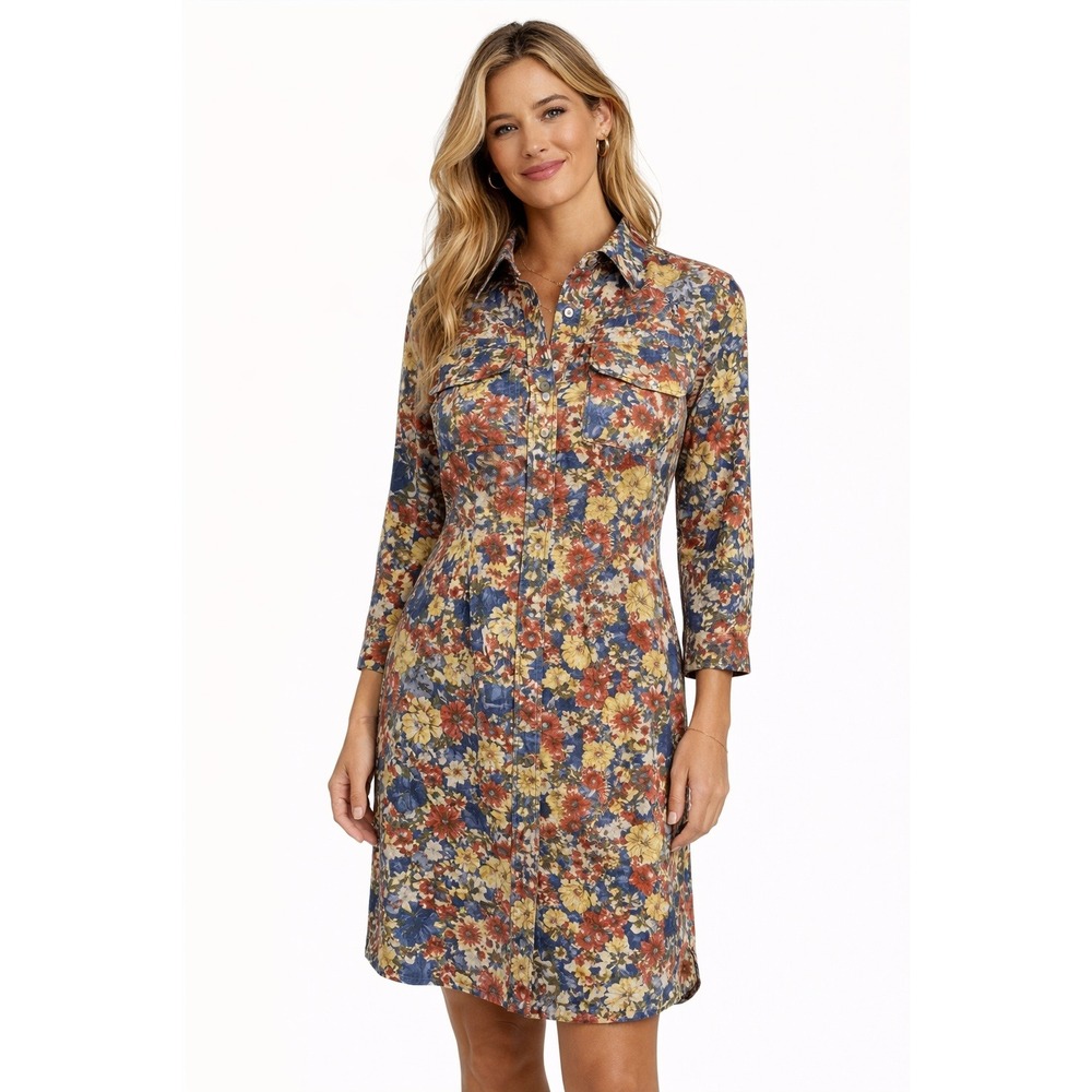 Vintage Tommy Hilfiger‎ Floral Shirtdress Size 10